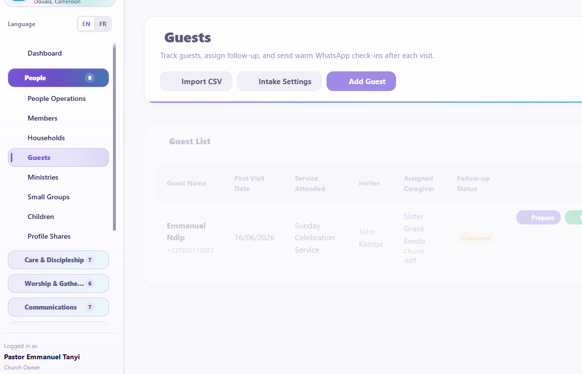 Guests overview