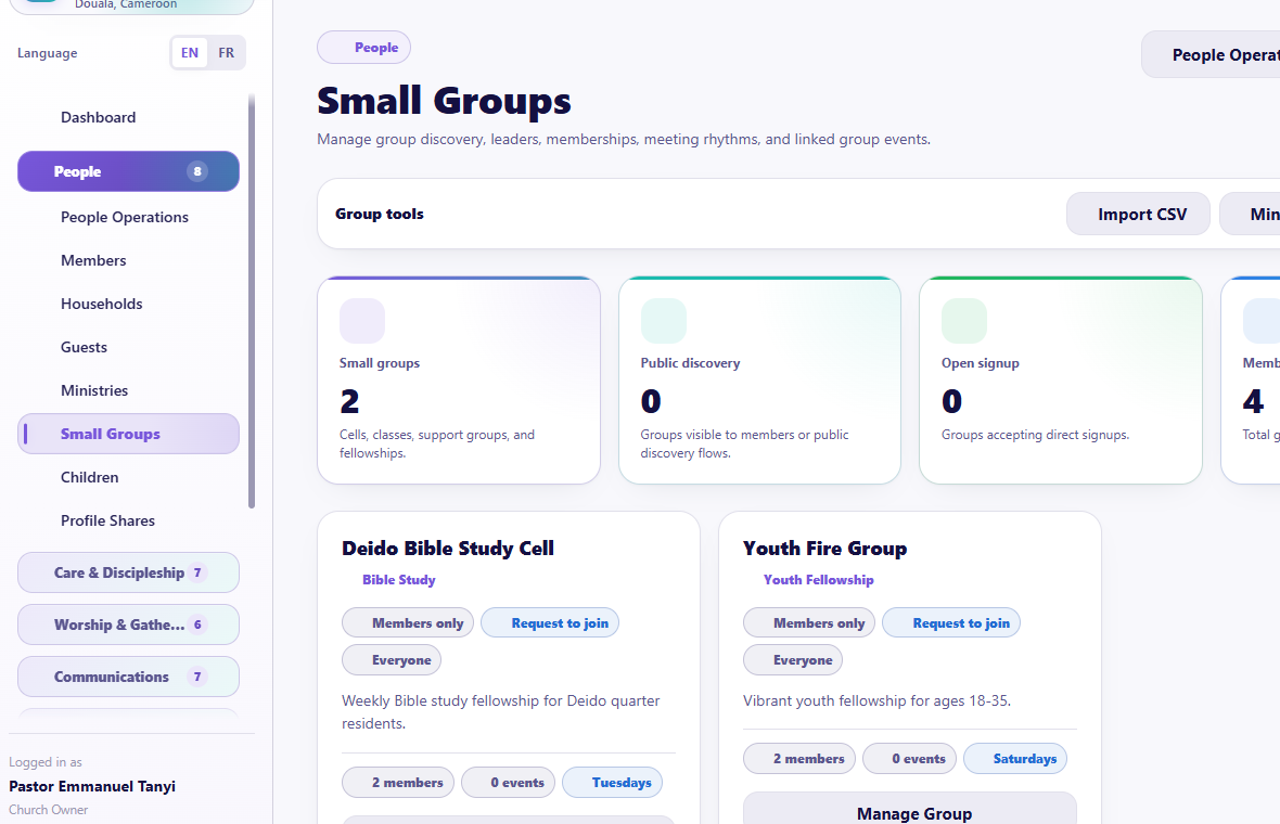Small Groups overview