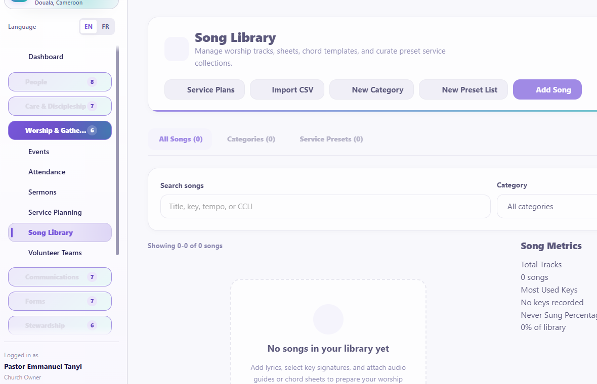 Song Library overview