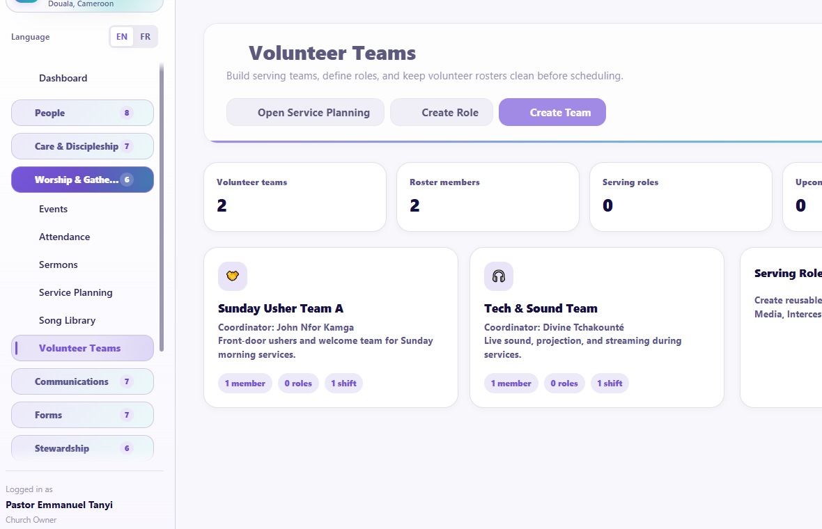 Volunteer Teams overview
