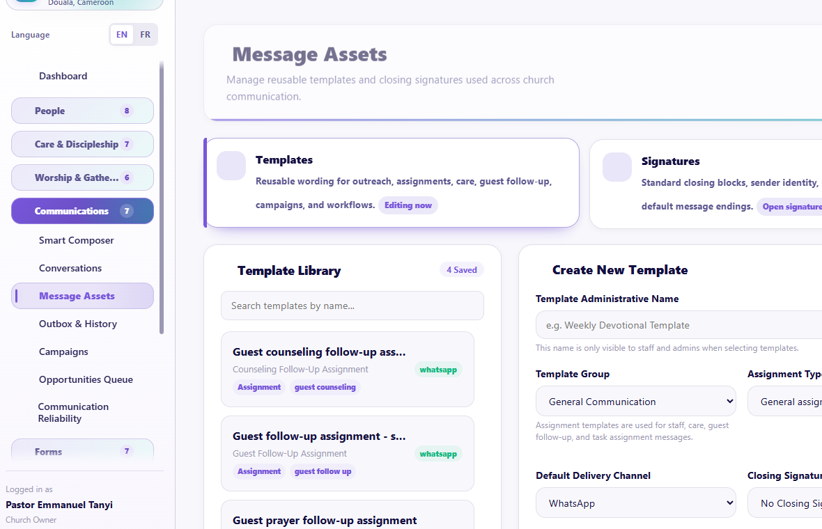 Message Assets overview