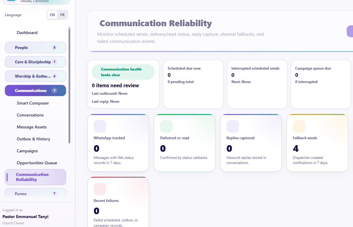 Communication Reliability overview