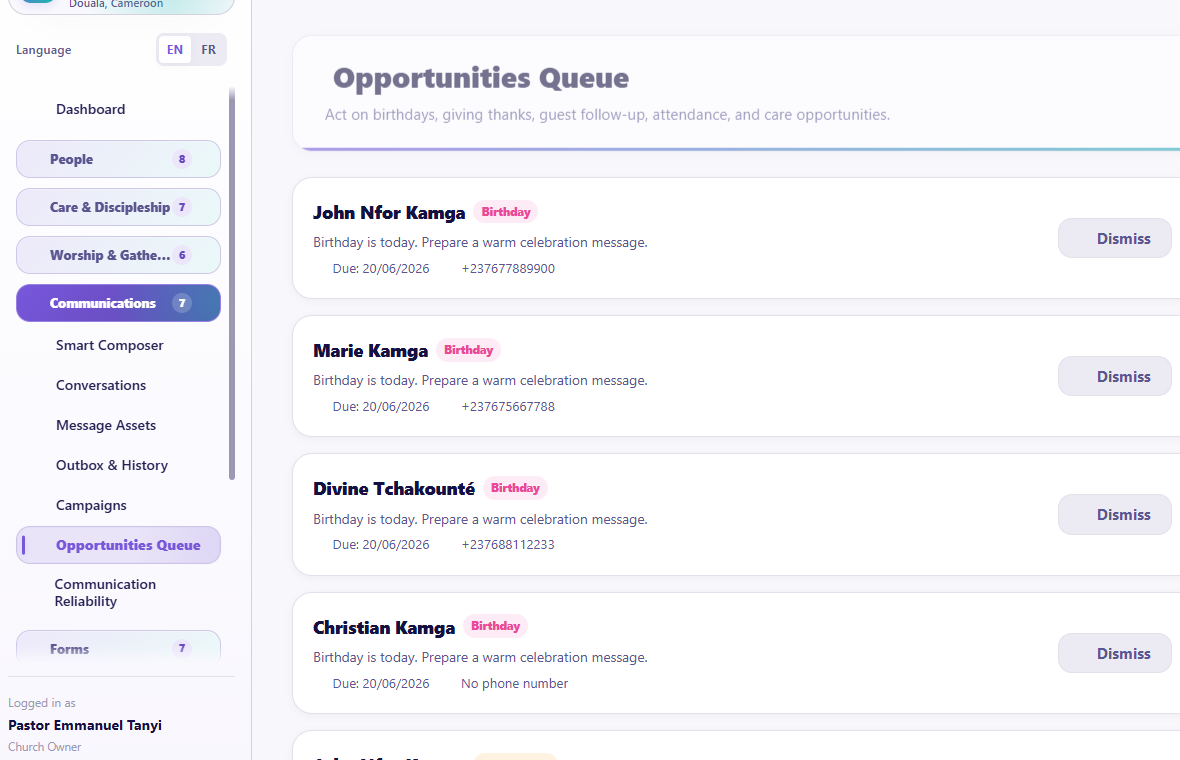 Opportunities Queue overview