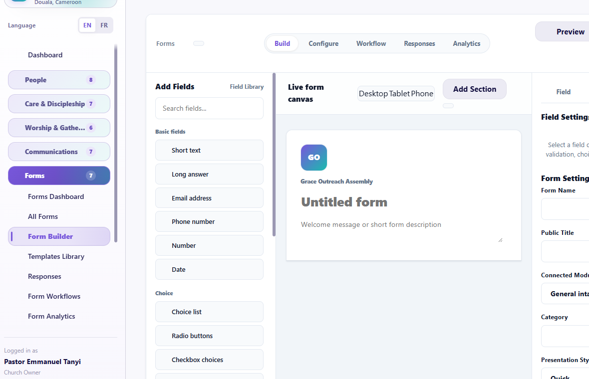 Form Builder overview