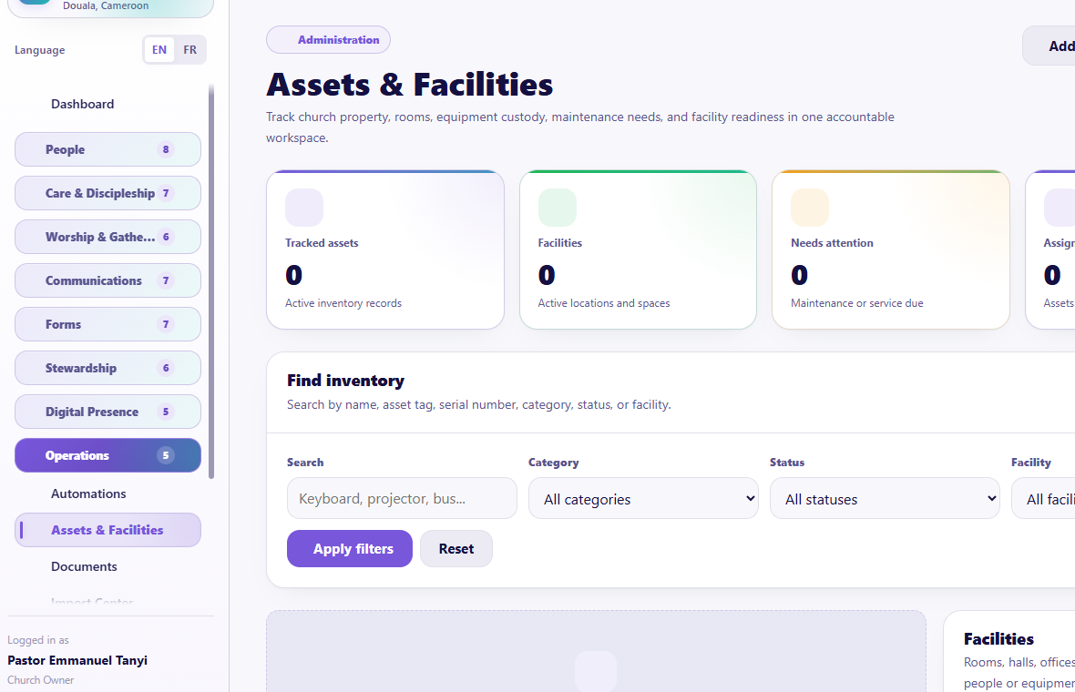 Assets and Facilities overview